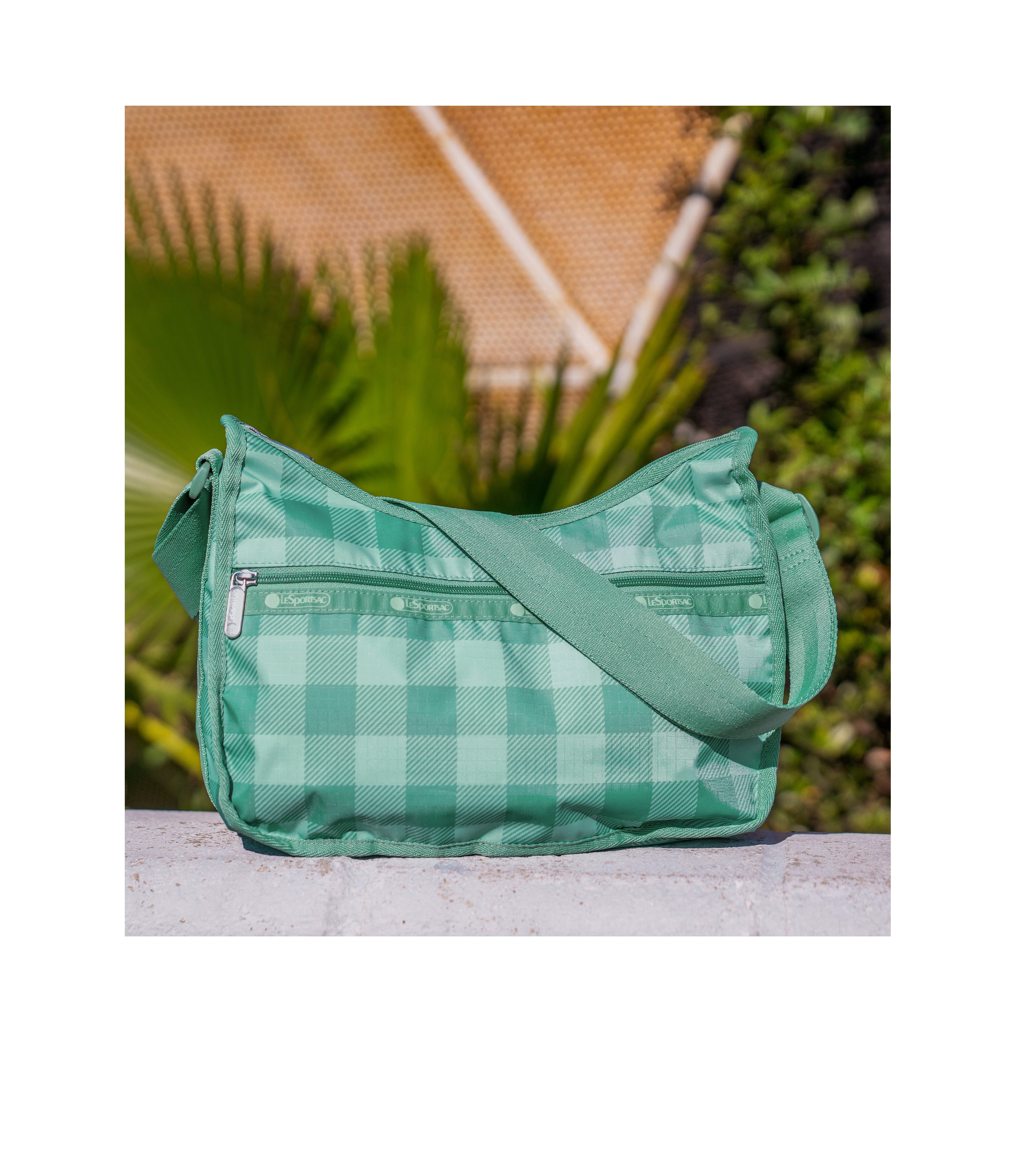 Classic Hobo - Green Field Gingham print – LeSportsac