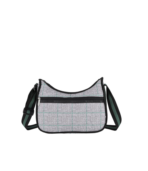 Classic Hobo - Gray/Green Check print – LeSportsac