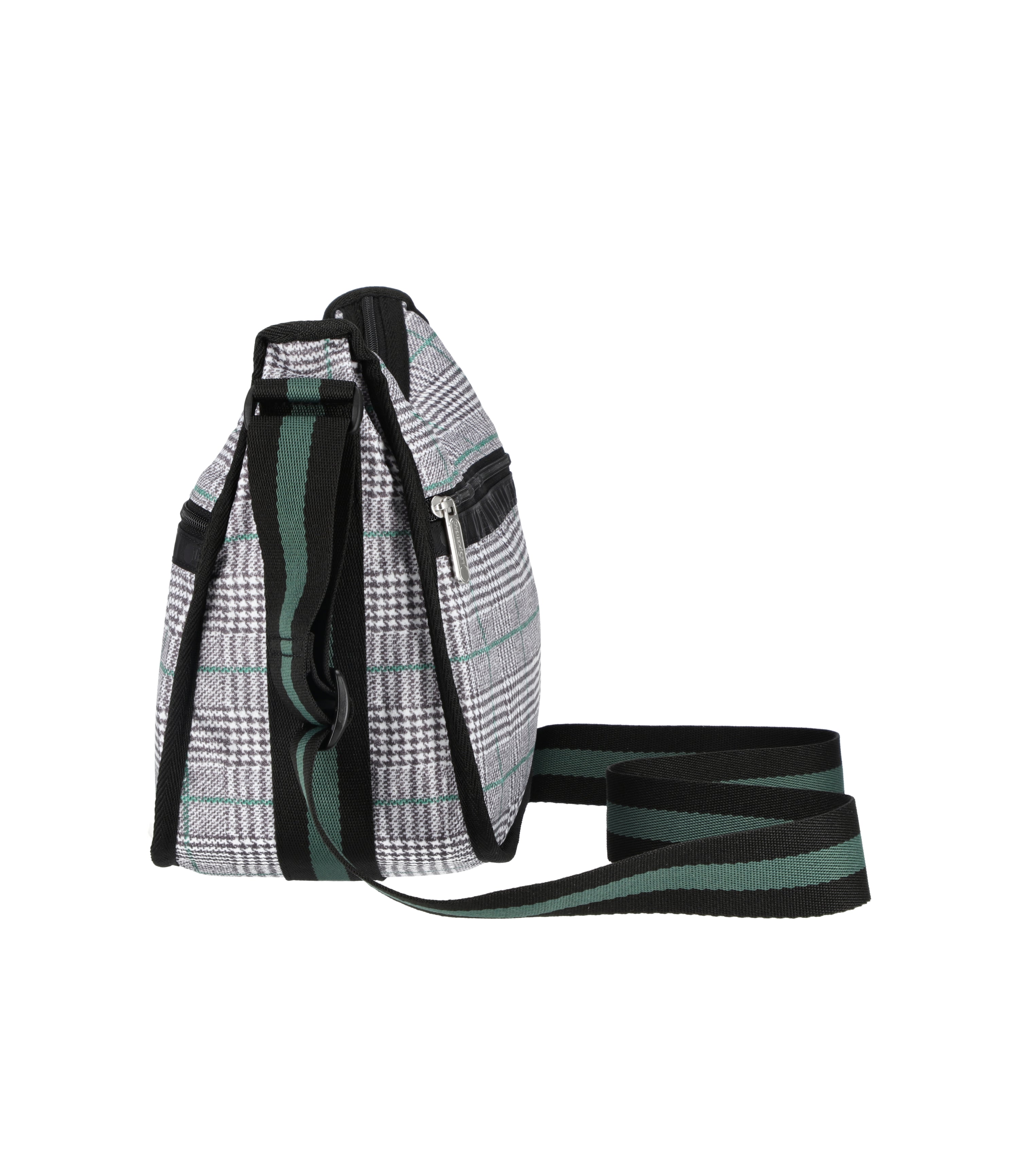 Classic Hobo - Gray/Green Check print – LeSportsac