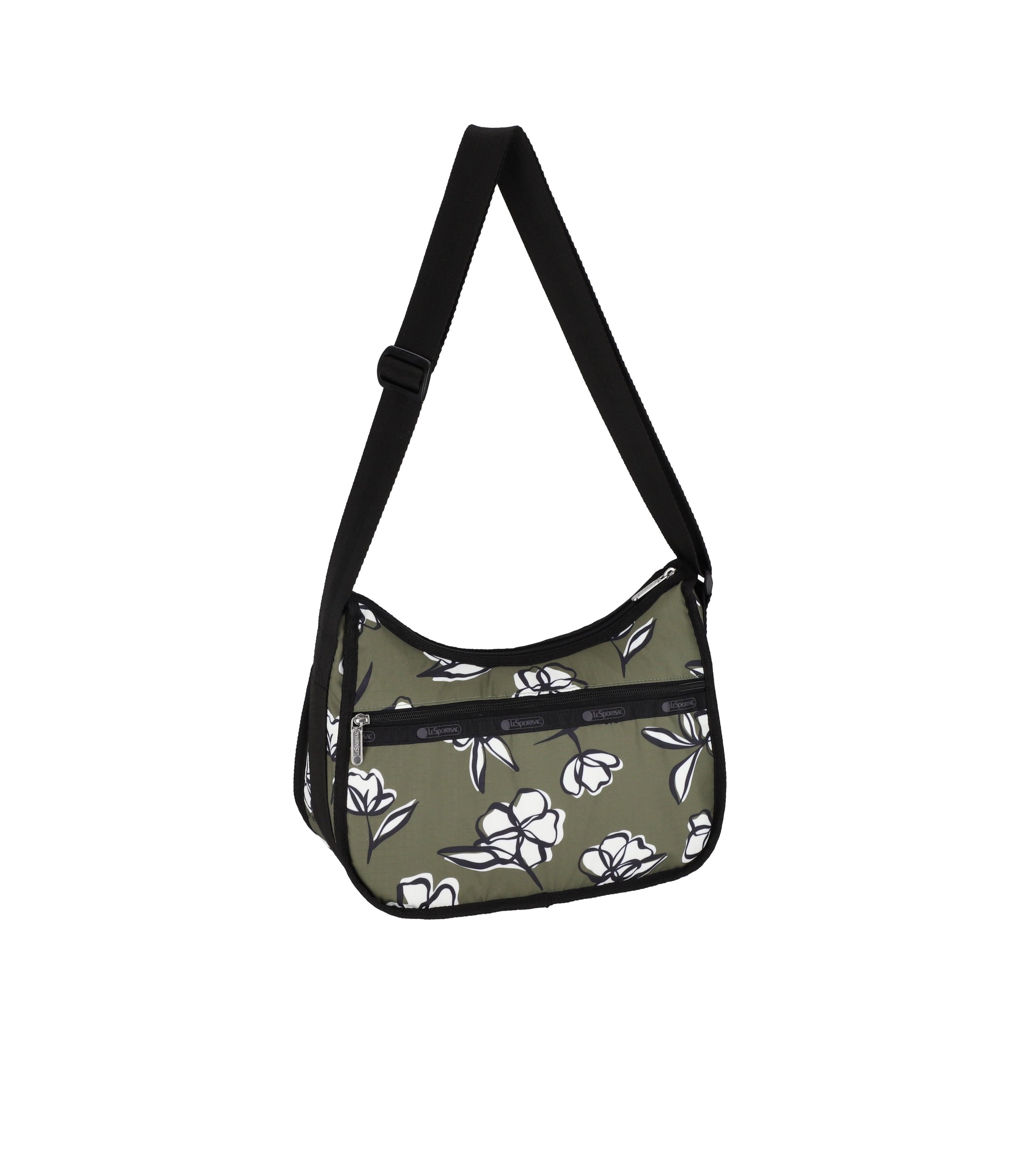 【ハワイ限定】LeSportsac Classic Hobo ポーチ付ショルダー Solid Black Classic Hobo Bag | Nylon Hobo Shoulder & Crossbody Bag