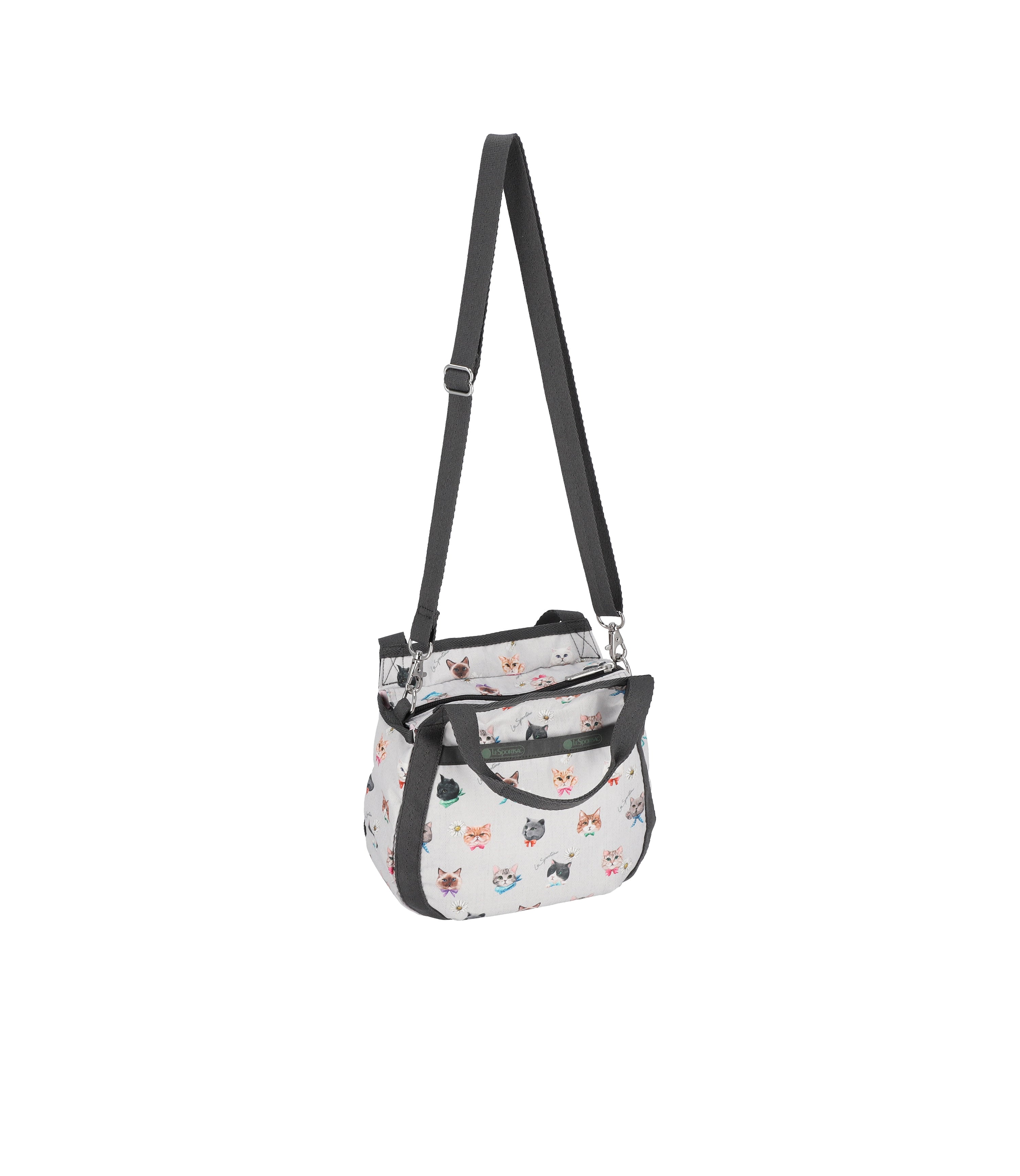 Small Jenni Crossbody - Playful Cats Cool Gray print – LeSportsac