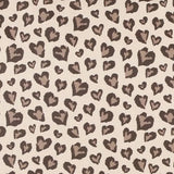 Latte Heart Leopard Brown