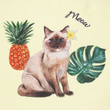 Tropical Meow Cat Round Charm