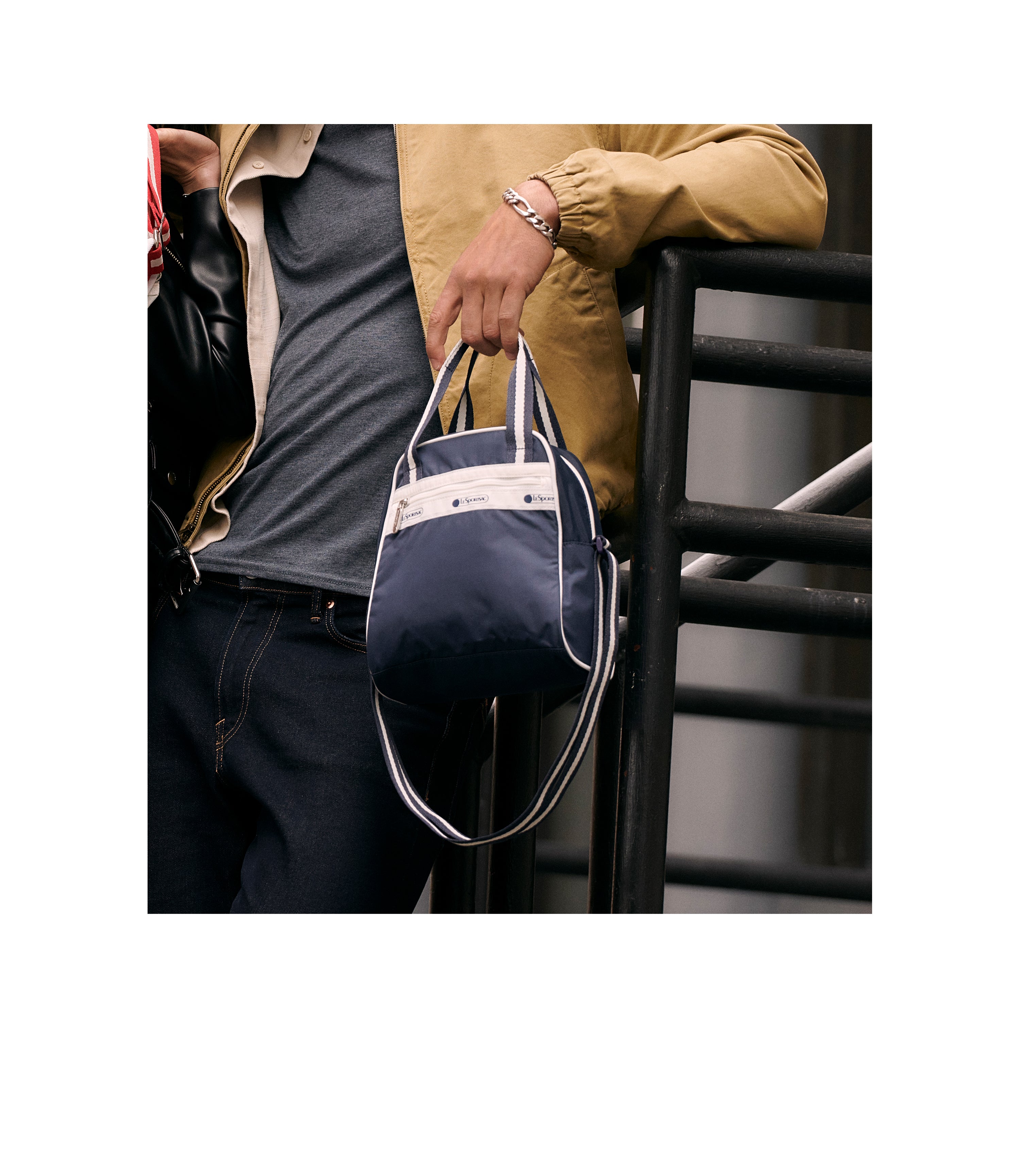 North/South Mini Satchel - Spectator Deep Blue – LeSportsac