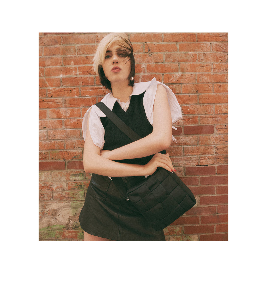 Lesportsac Gabrielle Small Box Crossbody Bag In Black Luxe