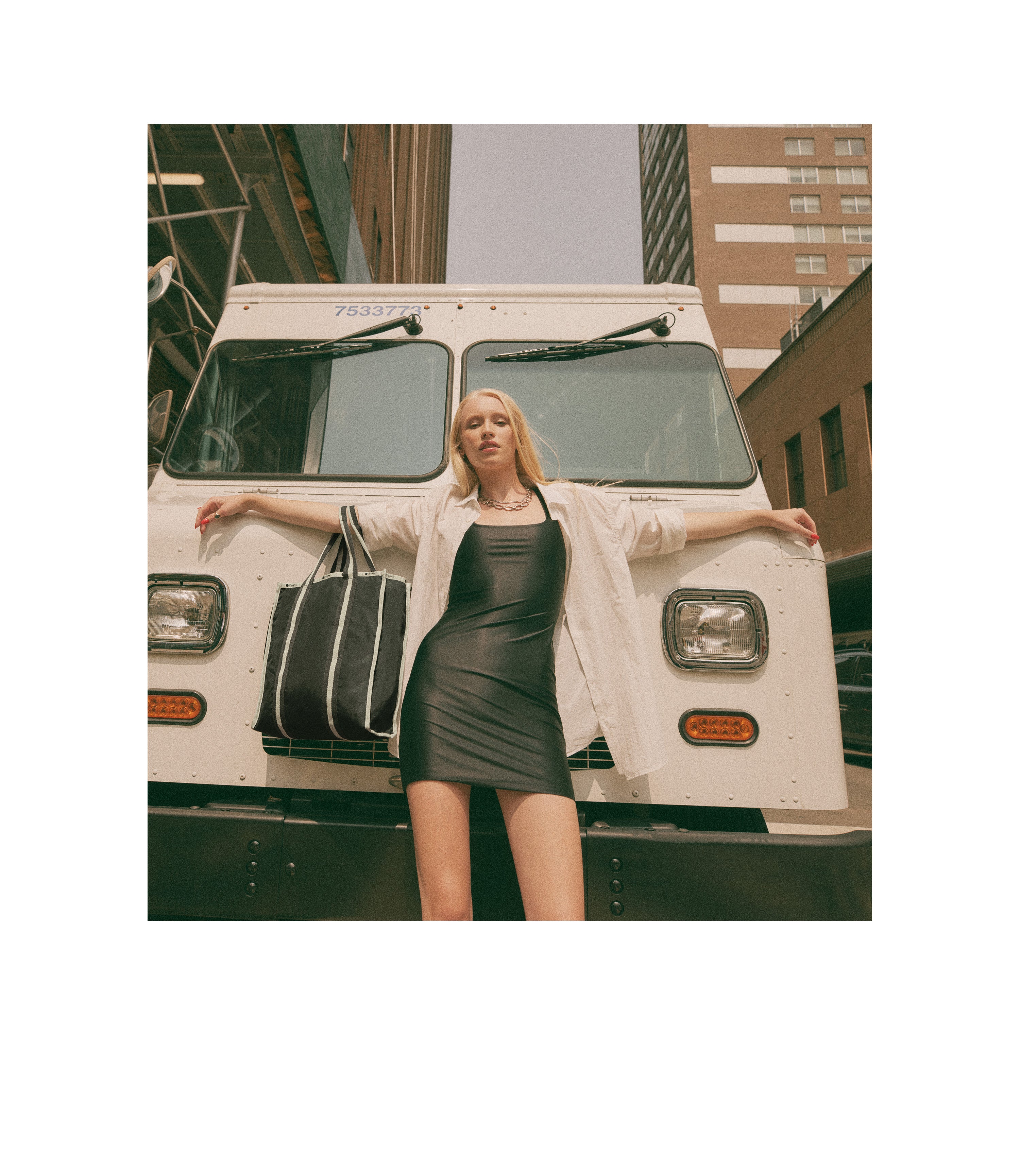 LeSportsac×JOURNAL STANDARDE Spectator Black Large Web Book Tote | LeSportsac