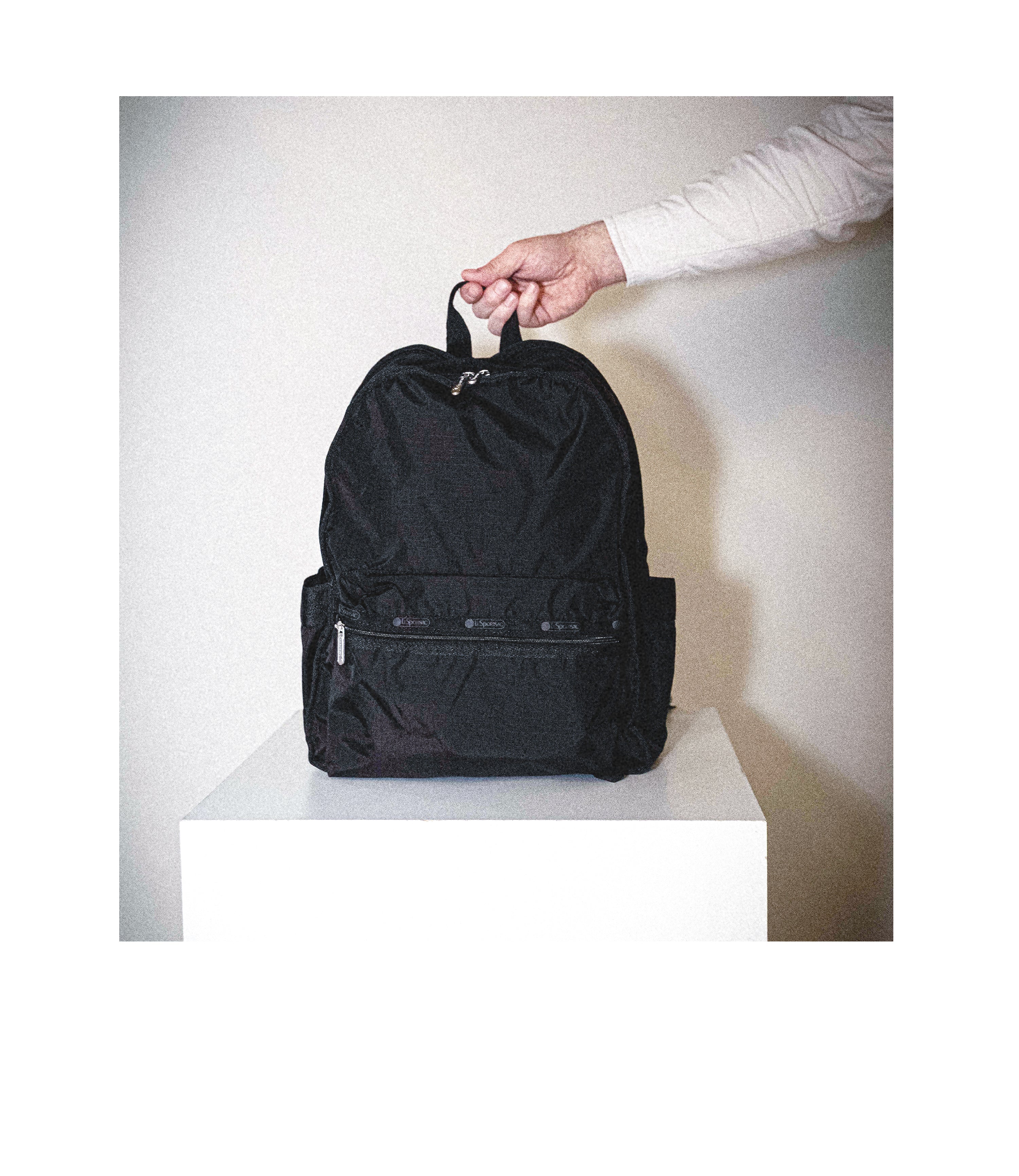 Solid Black Route Backpack | LeSportsac