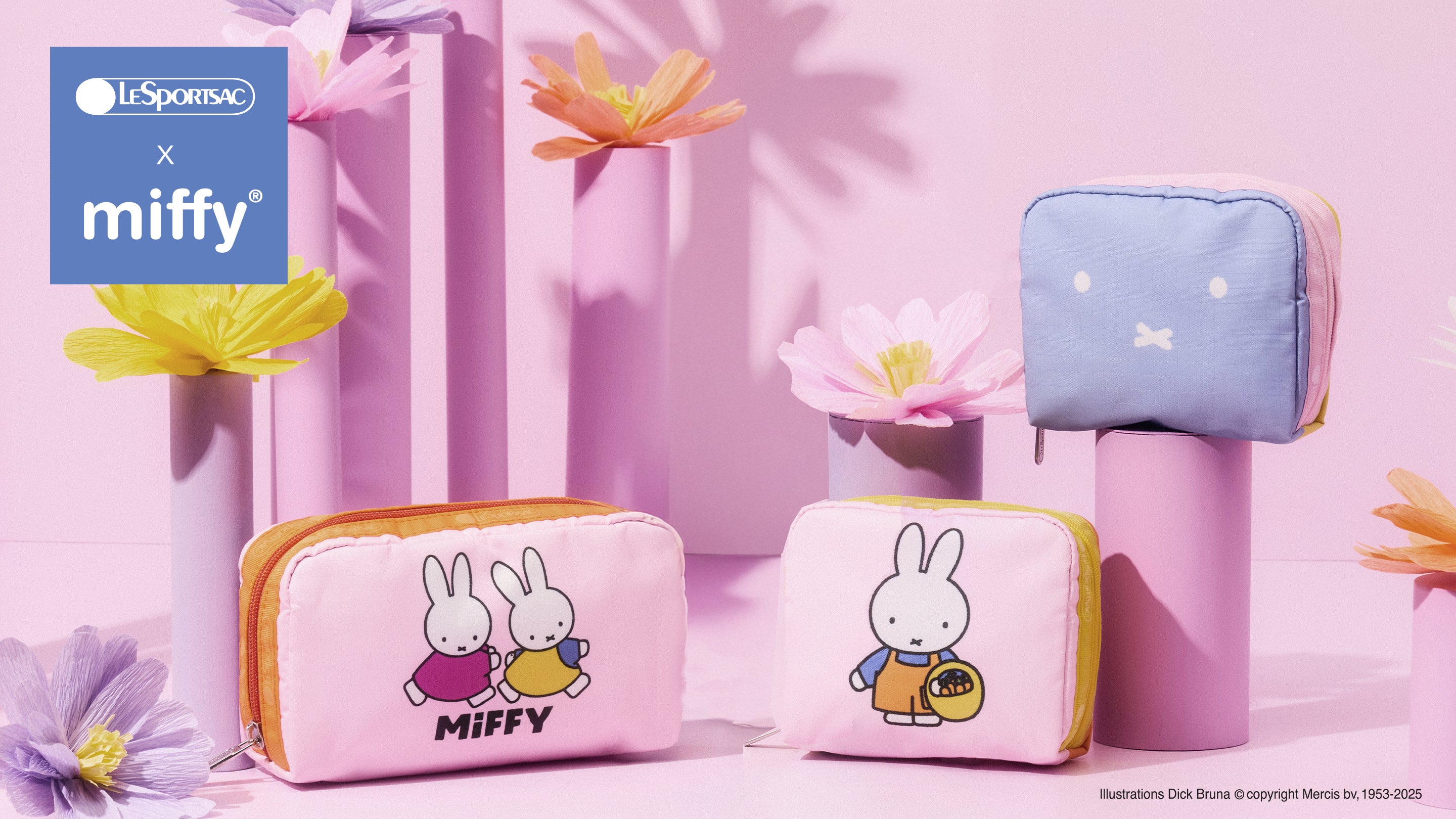 LeSportsac × Miffy DELUXE LG WEEKENDER Miffy Garden Floral