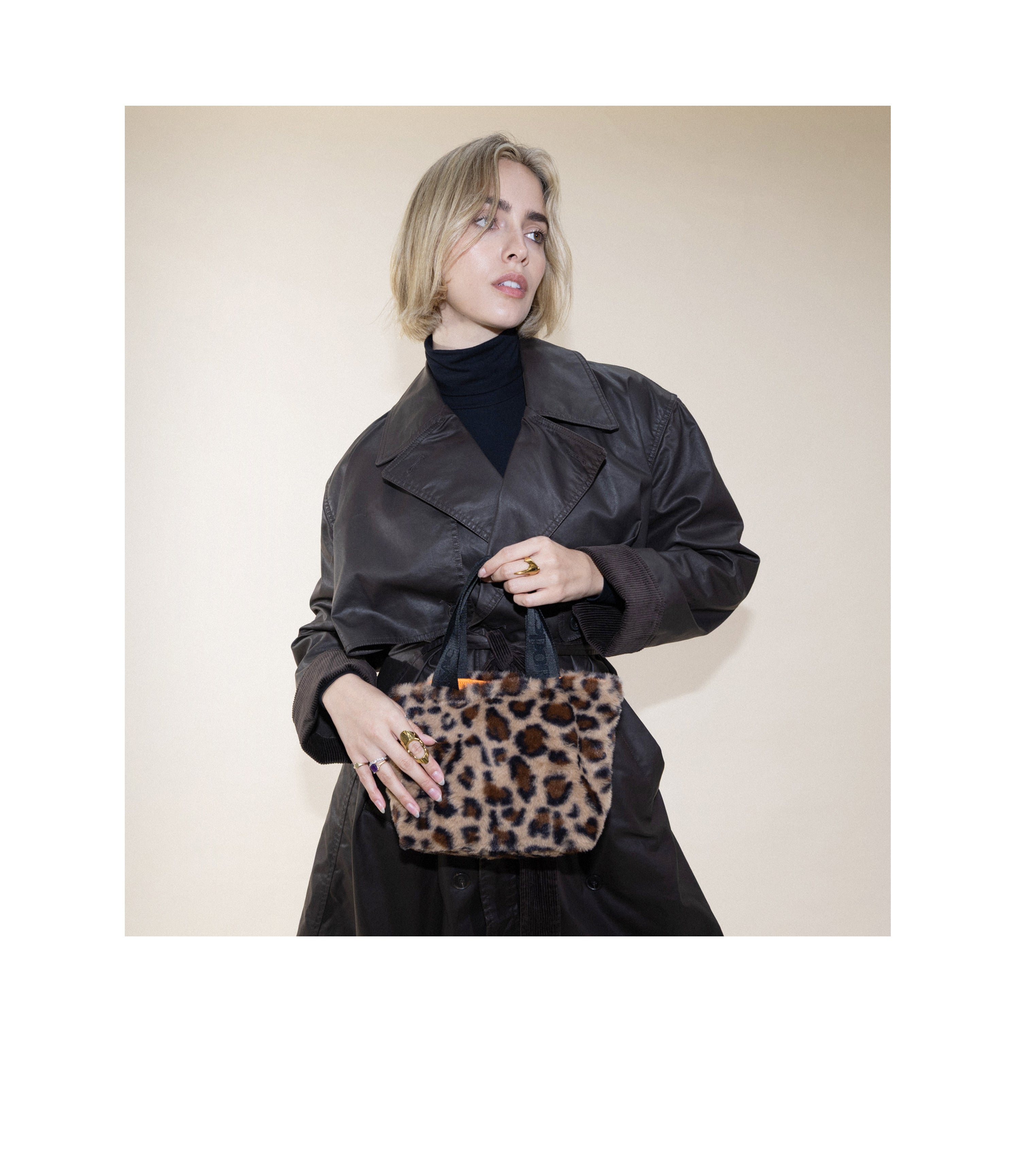 Fur East/West Tote - Leopard Fluffy Fur – LeSportsac