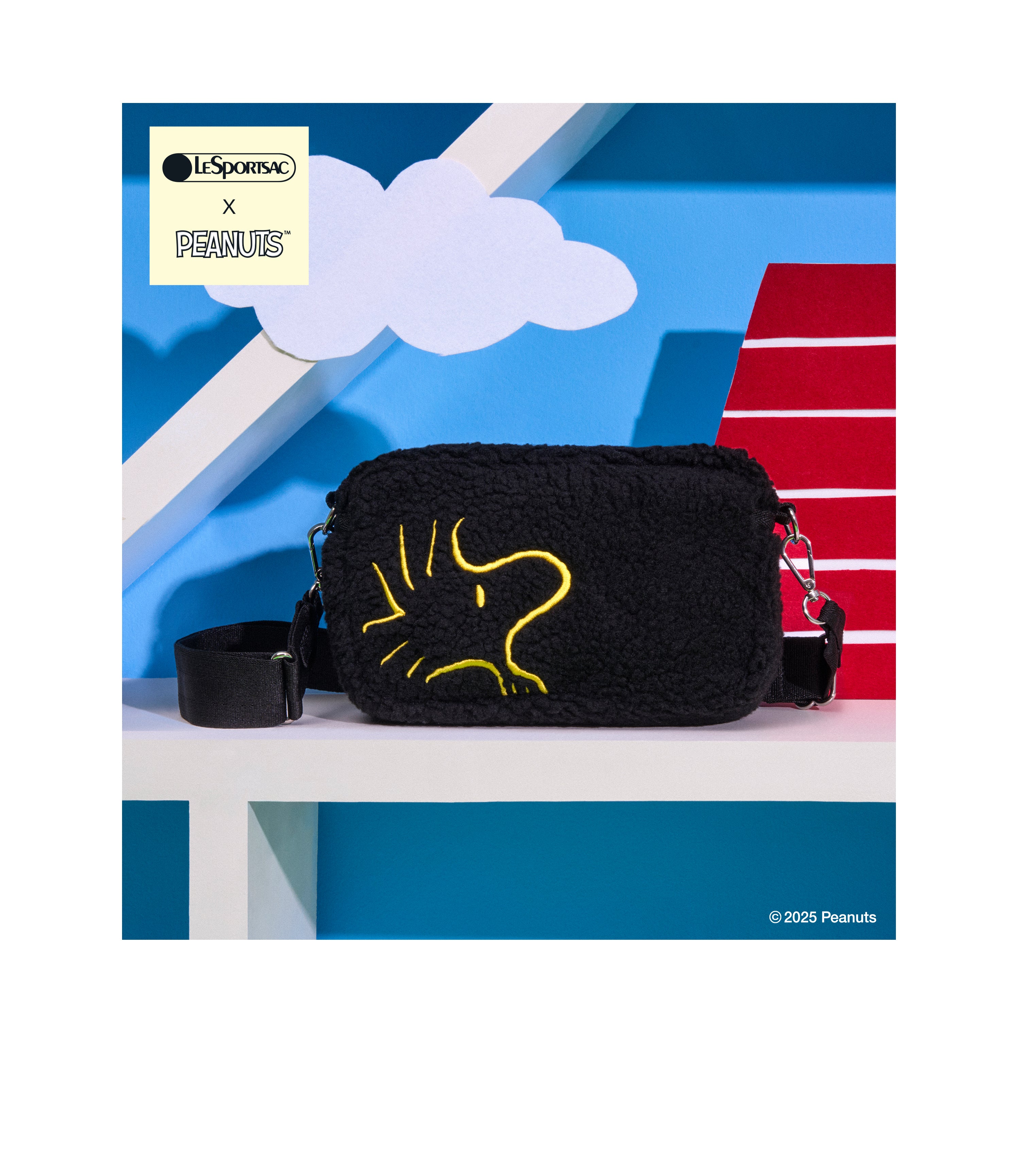 East/West Mobile Crossbody - Bright Woodstock Black – LeSportsac East/West Mobile Crossbody - Bright Woodstock Black – LeSportsac