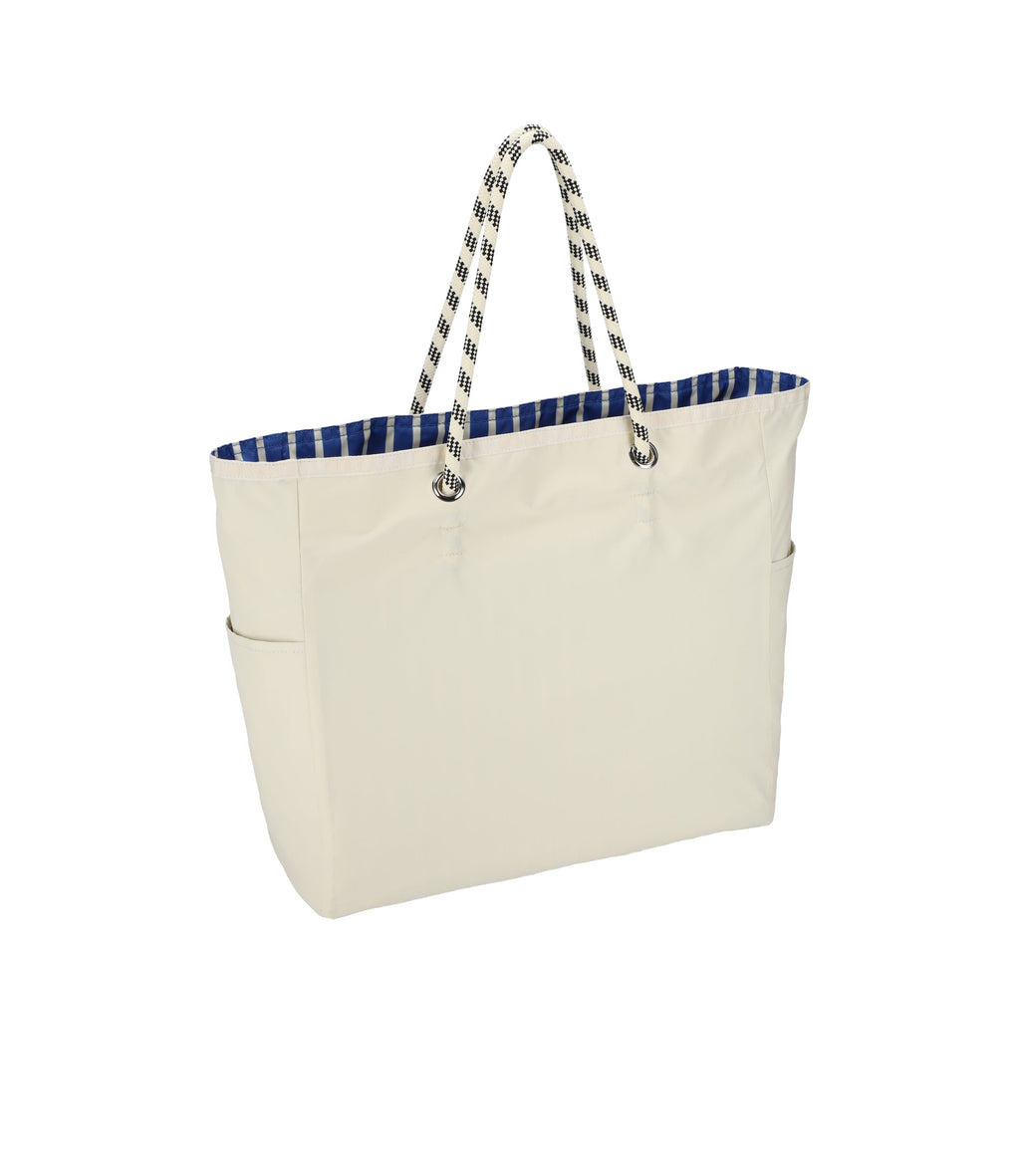 Lesportsac Bucket Tote - Sandbar / Navy Blue