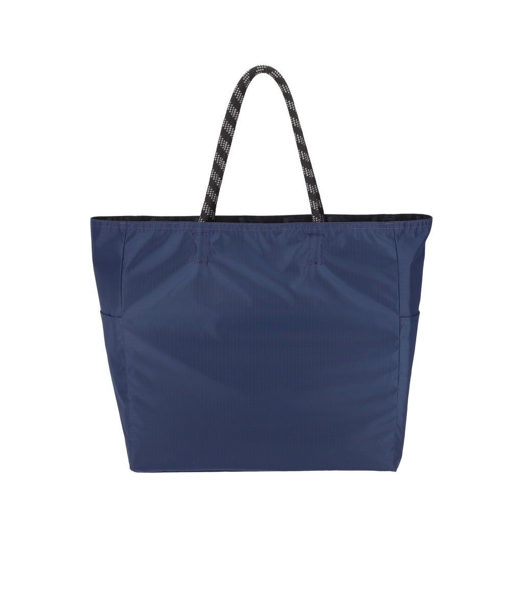 navy tote bag