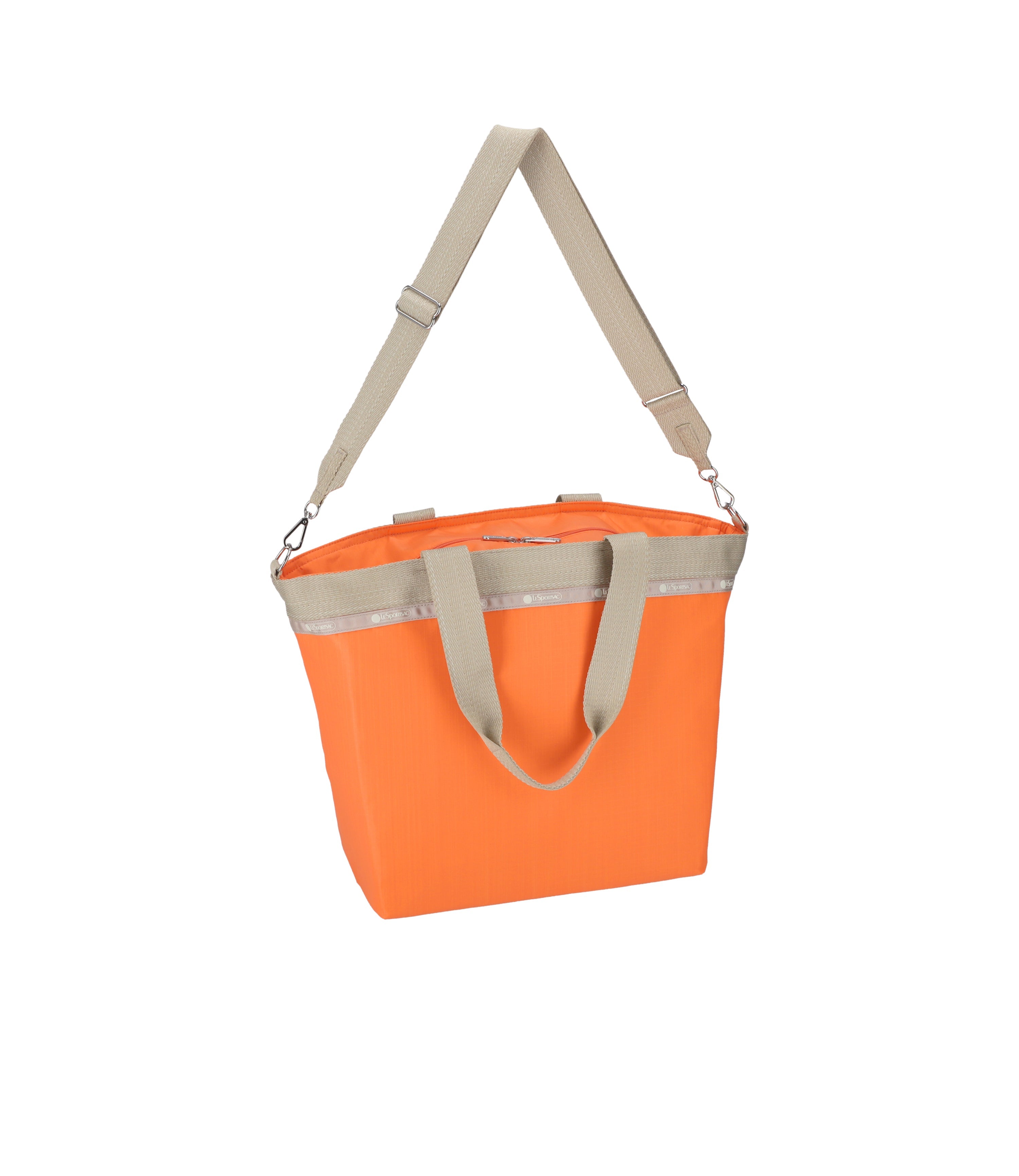 Lesportsac Large Bucket Tote - Tangerine/Latte