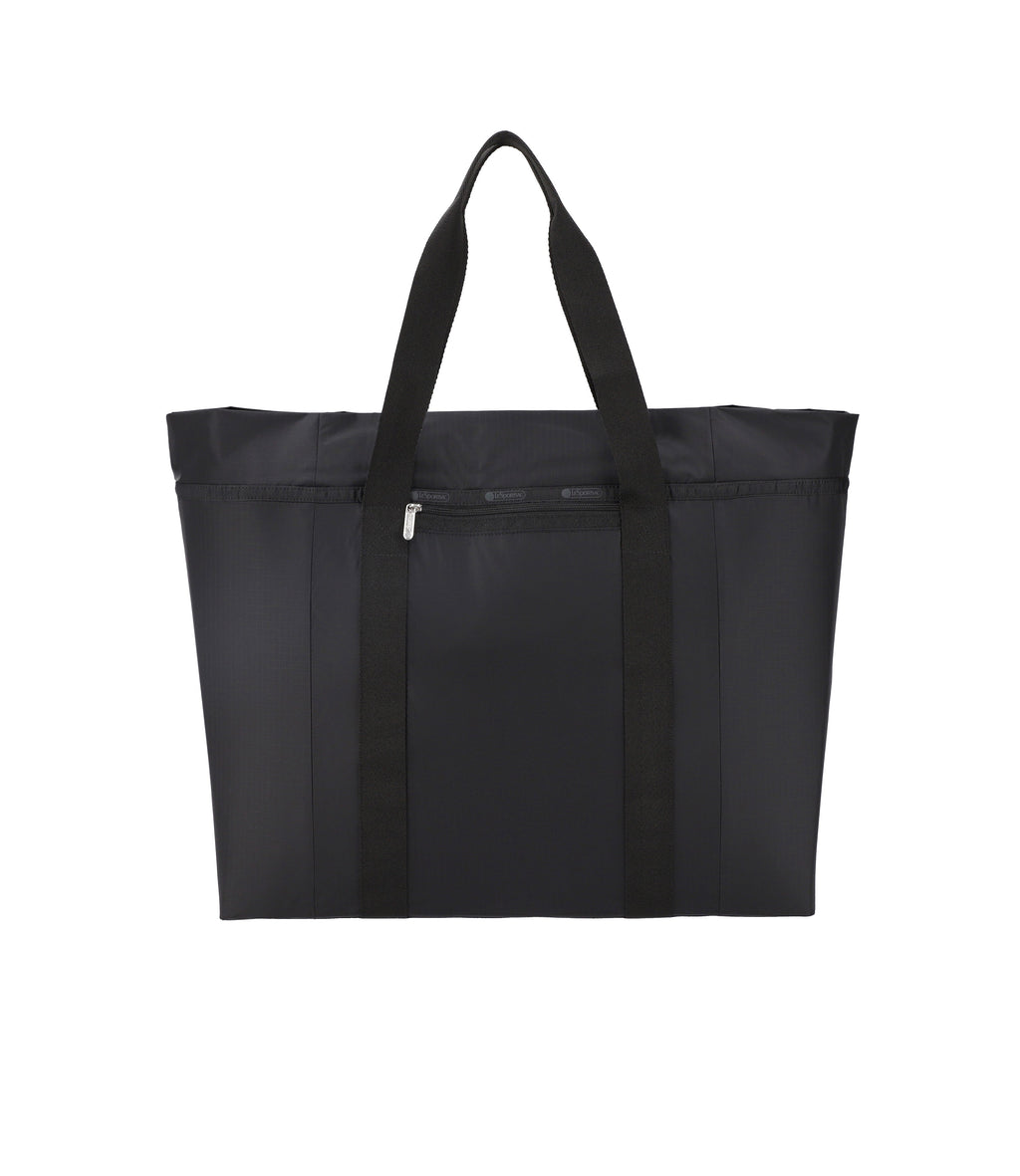 East/West Foldable Tote - Black solid – LeSportsac