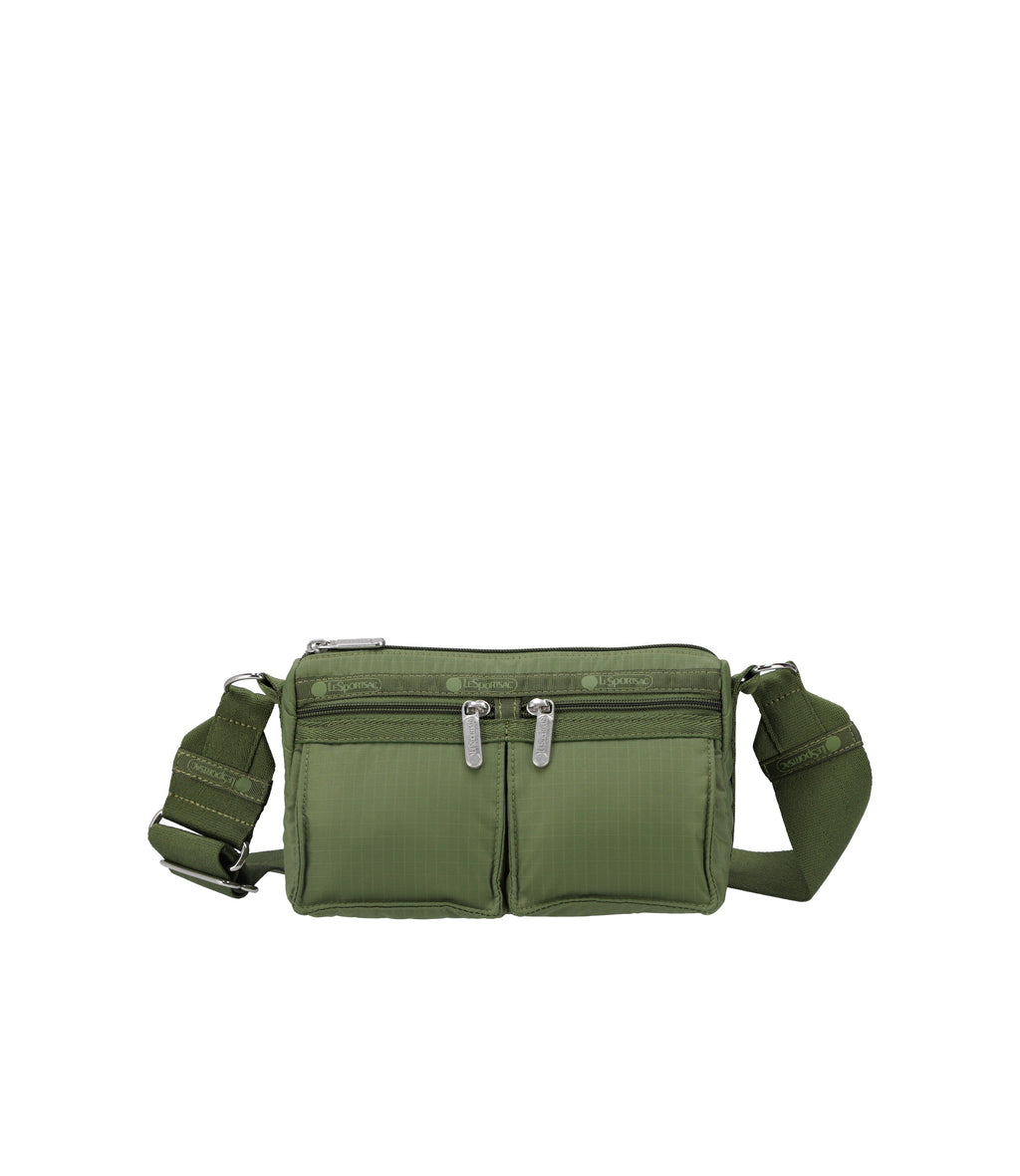 East/West Double Pocket Bag - Olive solid – LeSportsac