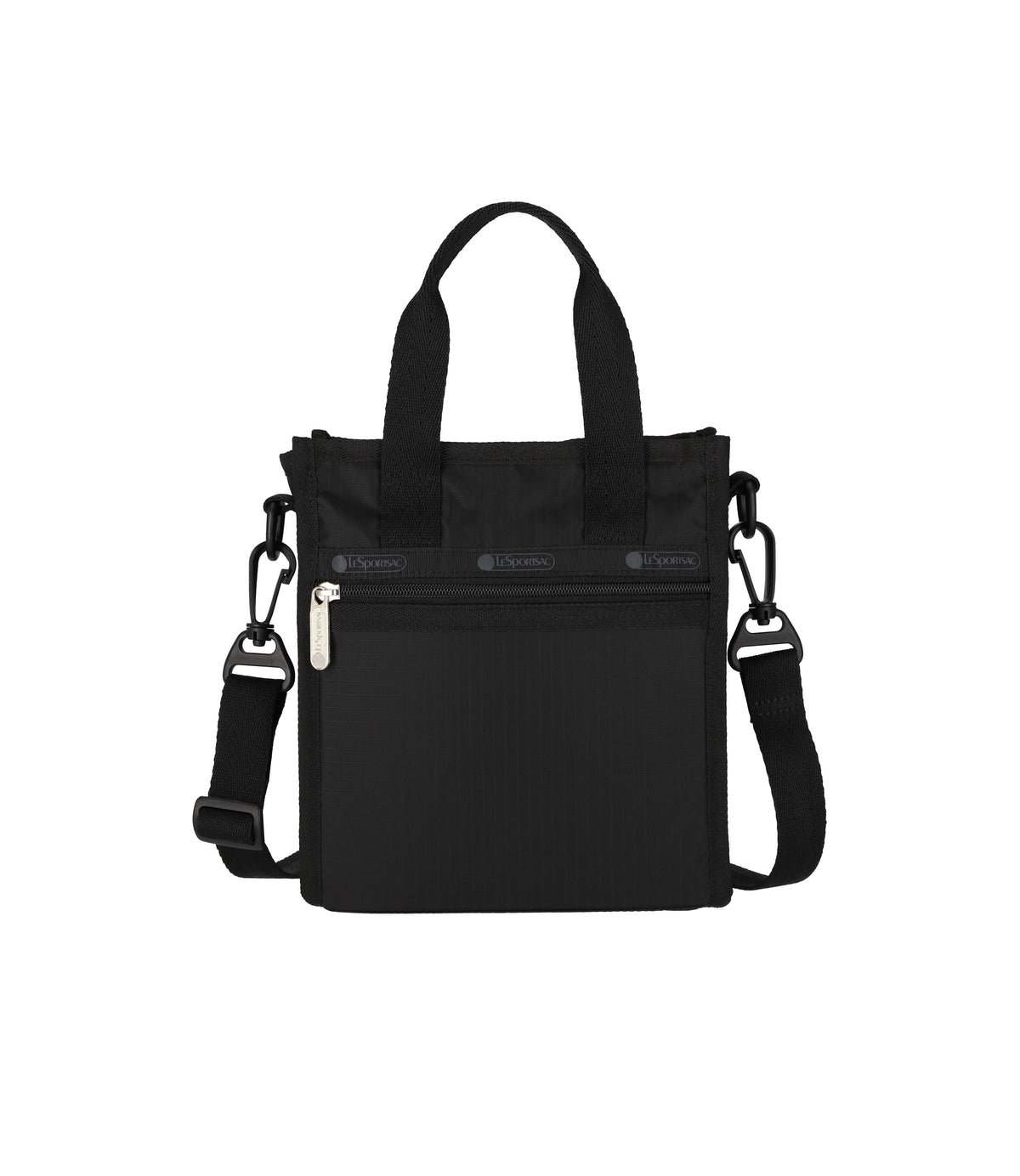 Solid Black Mini North/South Tote & Crossbody Bag | LeSportsac