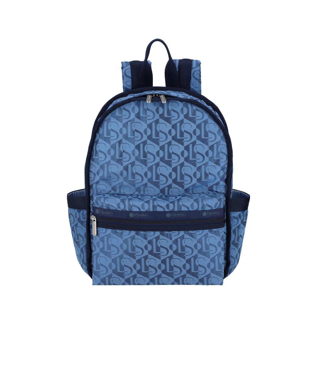 Lesportsac Route Small Backpack - Monogram Jacquard Blue