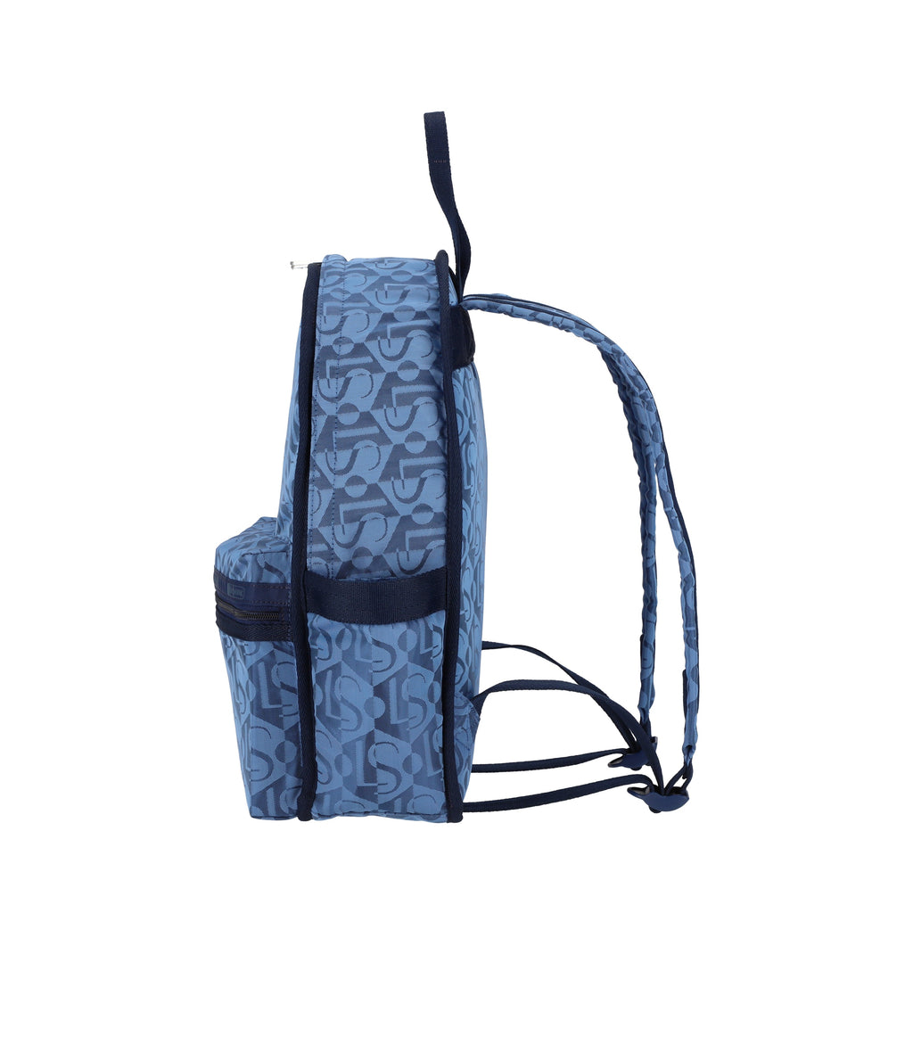 Lesportsac Route Small Backpack - Monogram Jacquard Blue