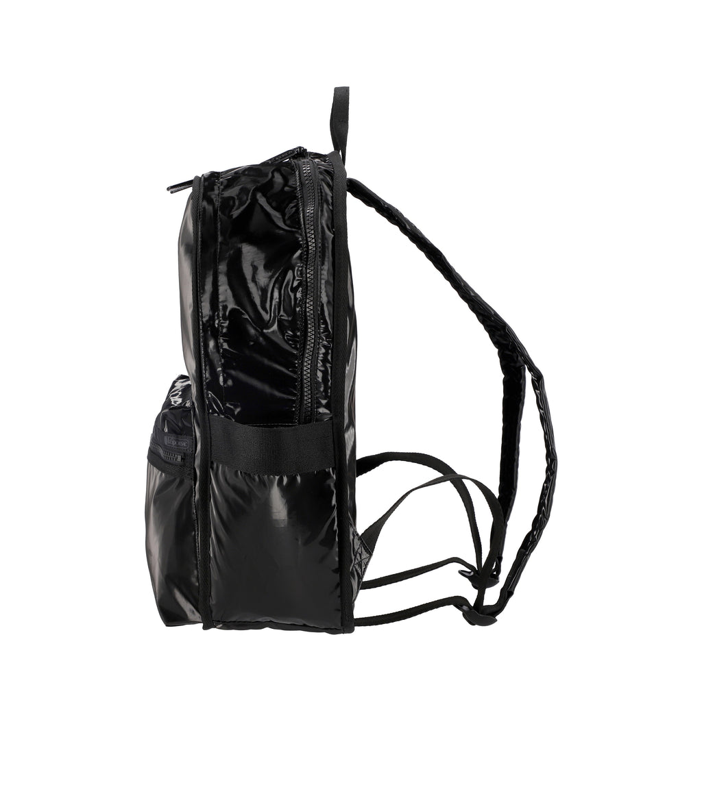 Patent leather backpack