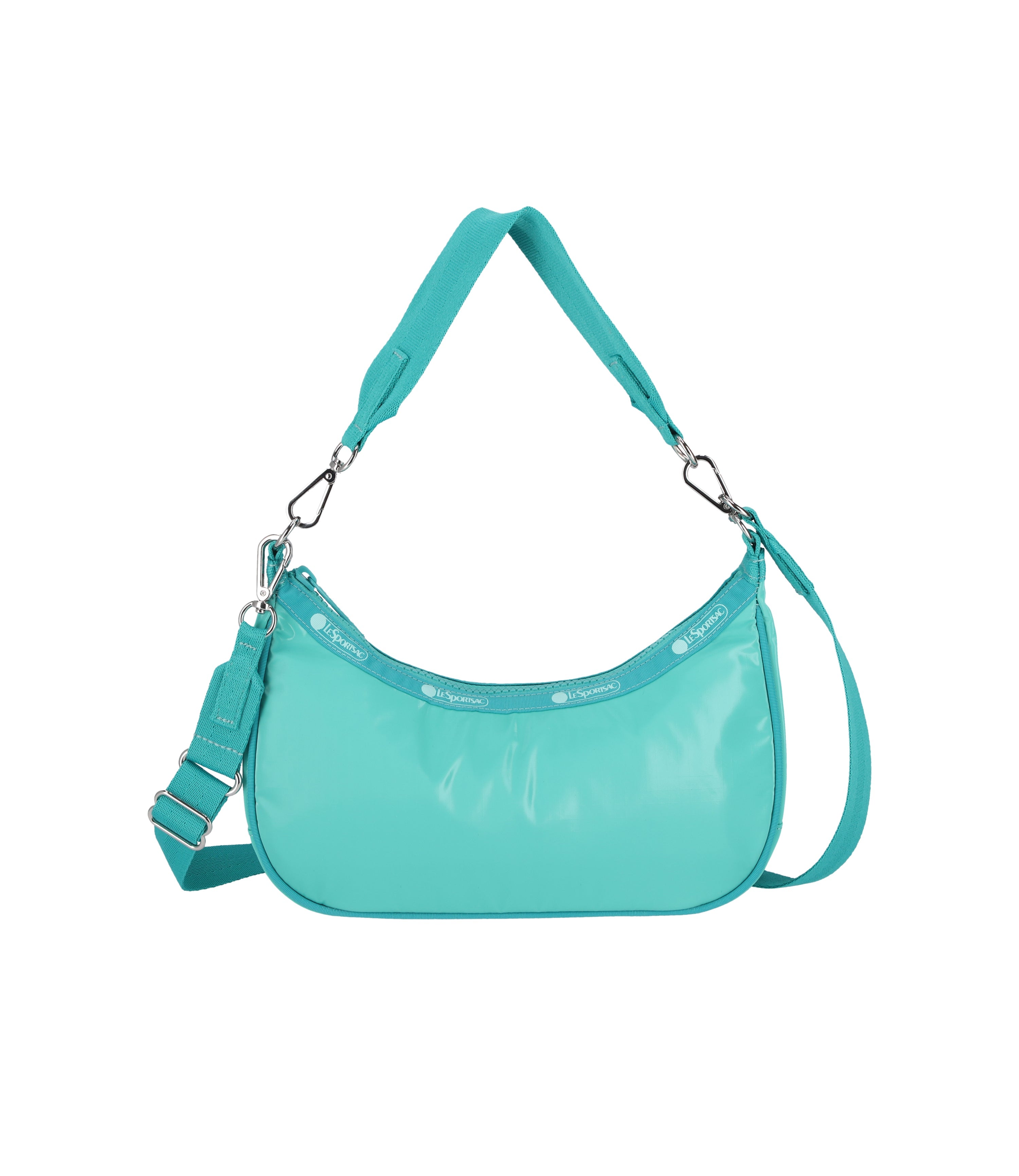 Small Convertible Hobo - Bright Aqua Patent – LeSportsac