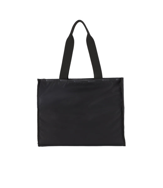East/West Book Tote - Black solid – LeSportsac