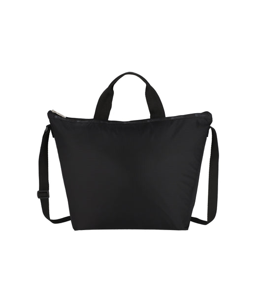 人気★LeSportsac DELUXE EASY CARRY TOTE★2WAY仕様 シンプル Solid Black Black Deluxe Carry-On Tote Bag | LeSportsac